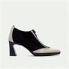 Hispanitas Atlanta Front Zip Heel Bootie - Cream Black